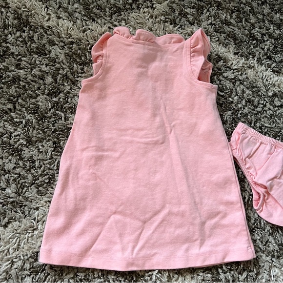 Janie and Jack Pink Pearl Shift Dress Diaper Set 6-12 Months - Picture 9 of 9